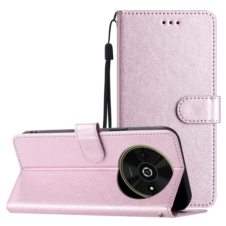 For Xiaomi Poco C61 4G / Redmi A3 4G Case Wallet Stand Leather Silk Texture Phone Cover