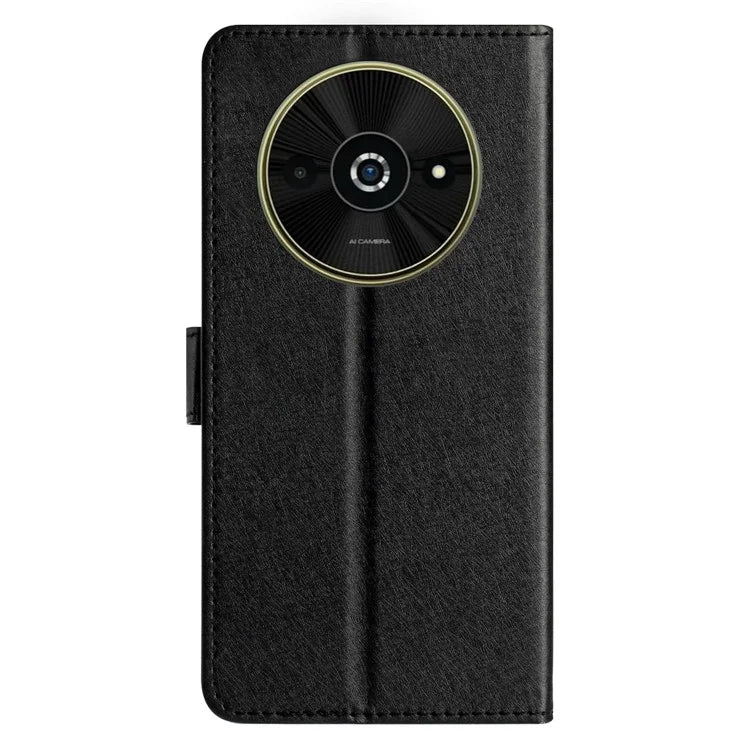 For Xiaomi Poco C61 4G / Redmi A3 4G Case Wallet Stand Leather Silk Texture Phone Cover