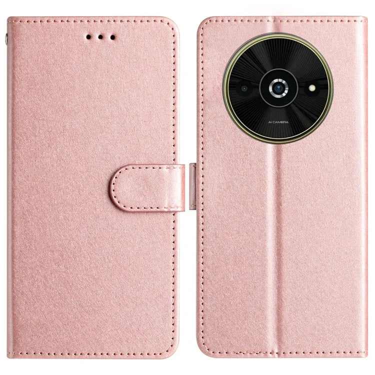 For Xiaomi Poco C61 4G / Redmi A3 4G Case Wallet Stand Leather Silk Texture Phone Cover