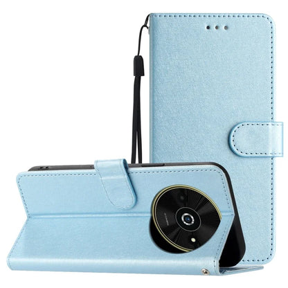 For Xiaomi Poco C61 4G / Redmi A3 4G Case Wallet Stand Leather Silk Texture Phone Cover