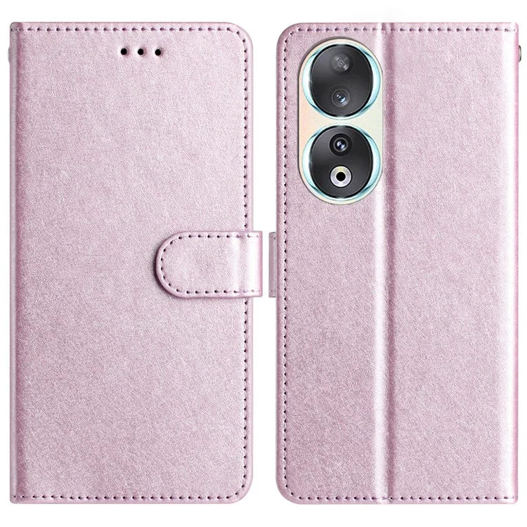 For Honor 90 Cell Phone Case Silk Texture Shockproof Leather Cover with Wallet