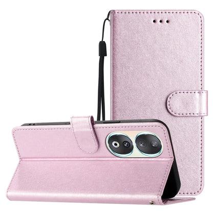 For Honor 90 Cell Phone Case Silk Texture Shockproof Leather Cover with Wallet