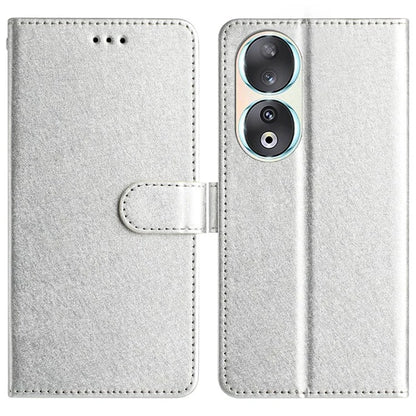 For Honor 90 Cell Phone Case Silk Texture Shockproof Leather Cover with Wallet