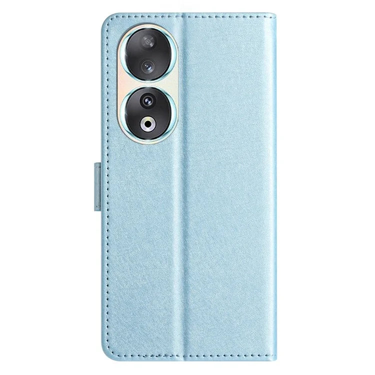 For Honor 90 Cell Phone Case Silk Texture Shockproof Leather Cover with Wallet