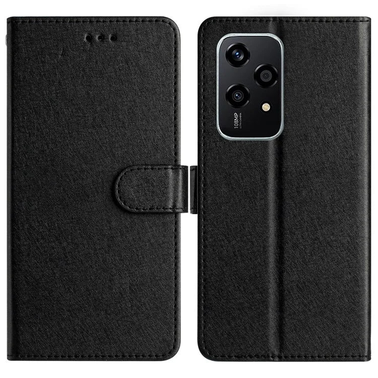 For Honor 200 Lite Case Silk Texture Flip Leather Wallet Cell Phone Cover with Stand