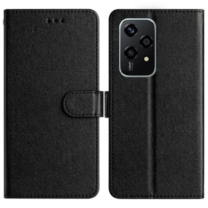 For Honor 200 Lite Case Silk Texture Flip Leather Wallet Cell Phone Cover with Stand
