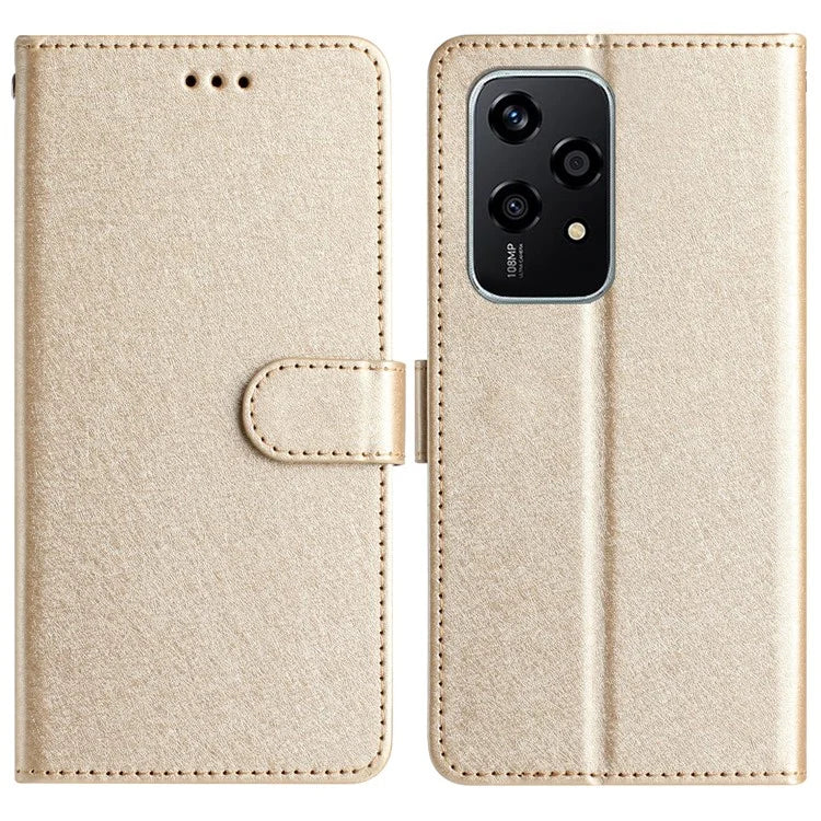 For Honor 200 Lite Case Silk Texture Flip Leather Wallet Cell Phone Cover with Stand