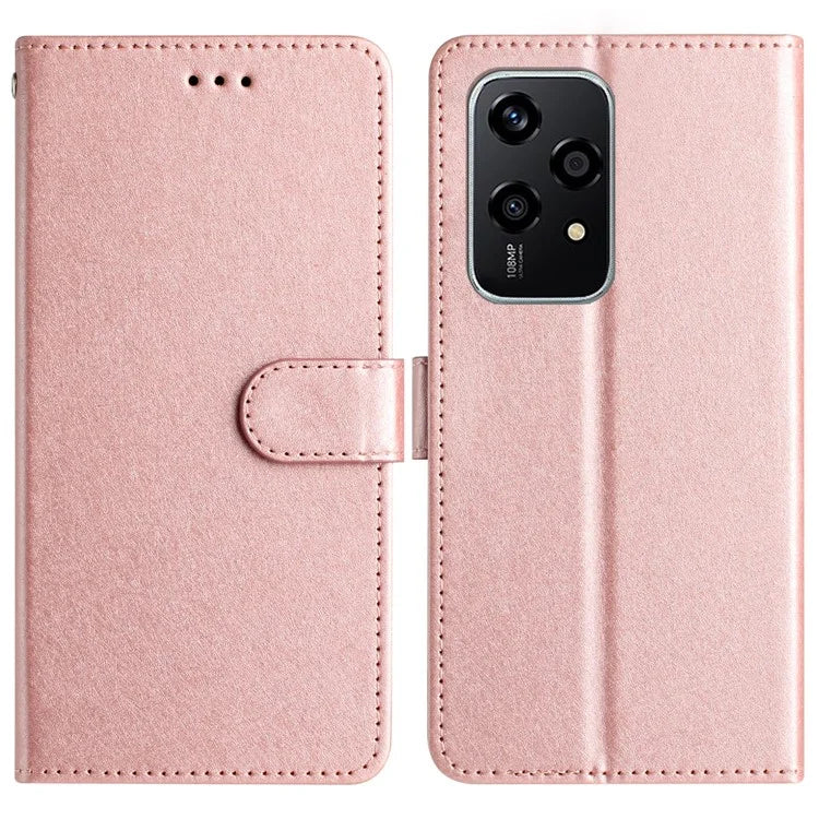 For Honor 200 Lite Case Silk Texture Flip Leather Wallet Cell Phone Cover with Stand