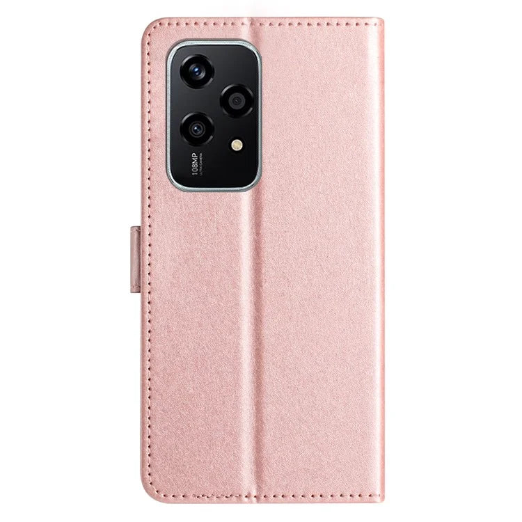 For Honor 200 Lite Case Silk Texture Flip Leather Wallet Cell Phone Cover with Stand