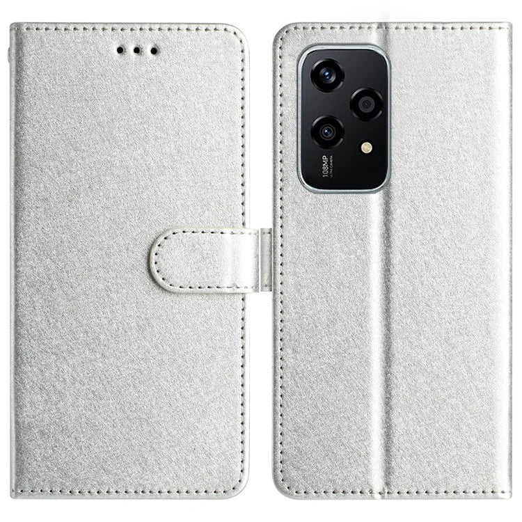 For Honor 200 Lite Case Silk Texture Flip Leather Wallet Cell Phone Cover with Stand