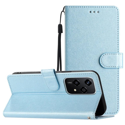 For Honor 200 Lite Case Silk Texture Flip Leather Wallet Cell Phone Cover with Stand