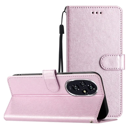 For Honor 200 5G Phone Case Full Protection Leather Silk Texture Wallet Cover