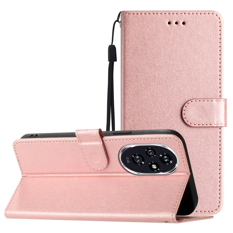 For Honor 200 5G Phone Case Full Protection Leather Silk Texture Wallet Cover