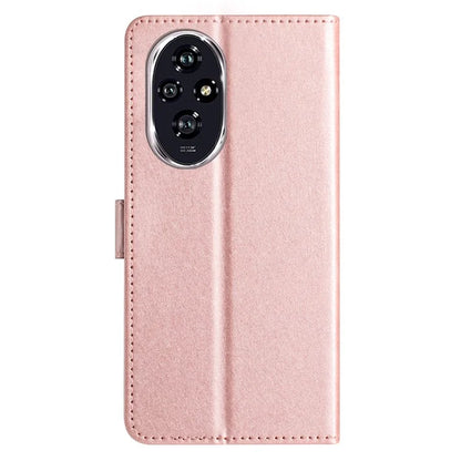 For Honor 200 5G Phone Case Full Protection Leather Silk Texture Wallet Cover