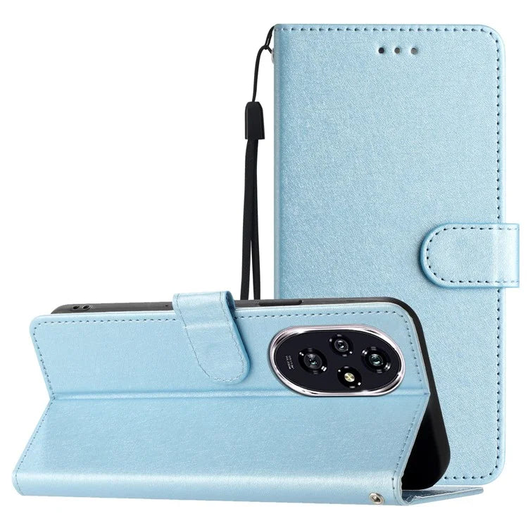 For Honor 200 5G Phone Case Full Protection Leather Silk Texture Wallet Cover