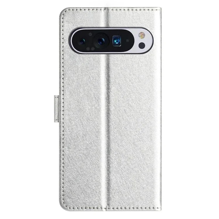 For Google Pixel 9 / 9 Pro Case Silk Texture Anti-Fall Leather Wallet Stand Smartphone Cover