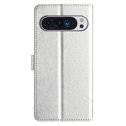 For Google Pixel 9 / 9 Pro Case Silk Texture Anti-Fall Leather Wallet Stand Smartphone Cover