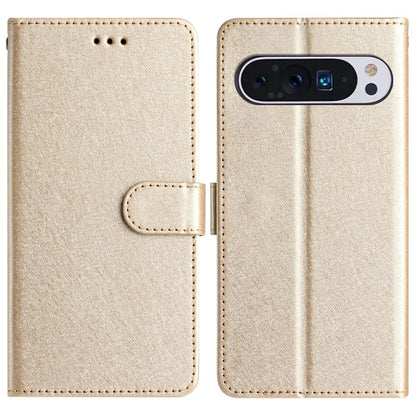 For Google Pixel 9 / 9 Pro Case Silk Texture Anti-Fall Leather Wallet Stand Smartphone Cover