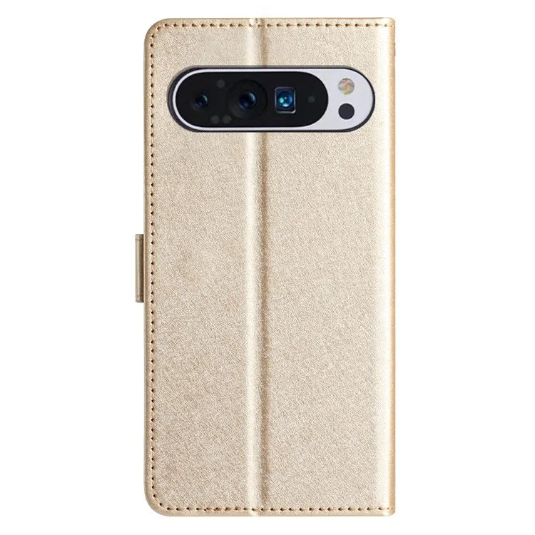 For Google Pixel 9 / 9 Pro Case Silk Texture Anti-Fall Leather Wallet Stand Smartphone Cover