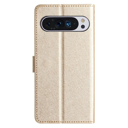 For Google Pixel 9 / 9 Pro Case Silk Texture Anti-Fall Leather Wallet Stand Smartphone Cover