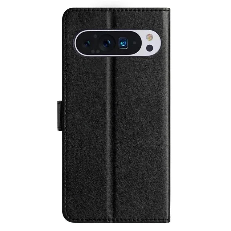 For Google Pixel 9 / 9 Pro Case Silk Texture Anti-Fall Leather Wallet Stand Smartphone Cover