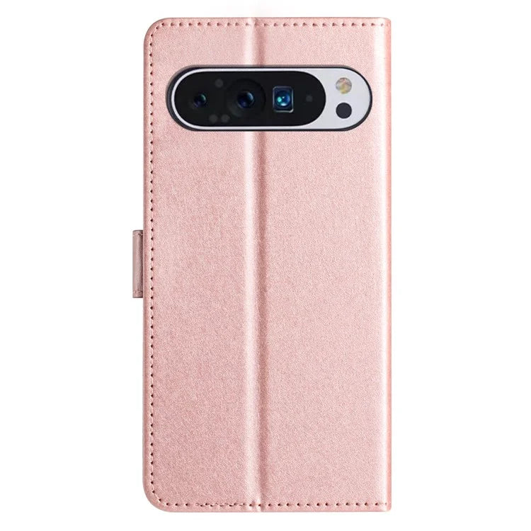 For Google Pixel 9 / 9 Pro Case Silk Texture Anti-Fall Leather Wallet Stand Smartphone Cover