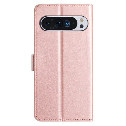 For Google Pixel 9 / 9 Pro Case Silk Texture Anti-Fall Leather Wallet Stand Smartphone Cover