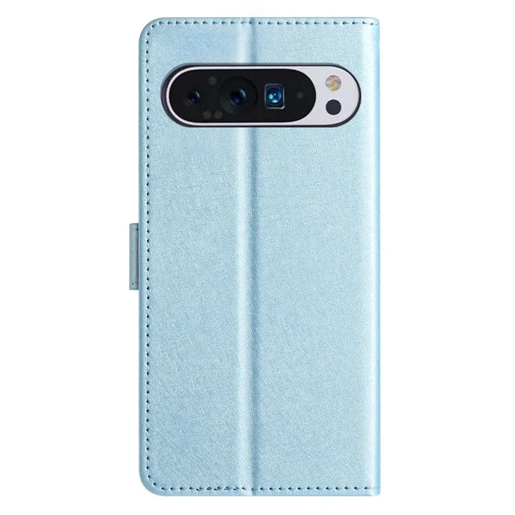 For Google Pixel 9 / 9 Pro Case Silk Texture Anti-Fall Leather Wallet Stand Smartphone Cover