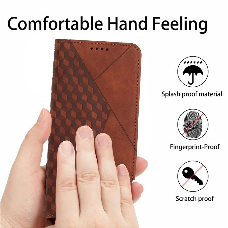 For Samsung Galaxy S24 FE Phone Stand Case Skin-Touch PU Leather Phone Cover
