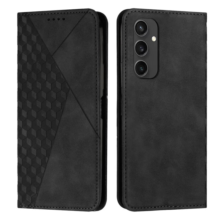 For Samsung Galaxy S24 FE Phone Stand Case Skin-Touch PU Leather Phone Cover