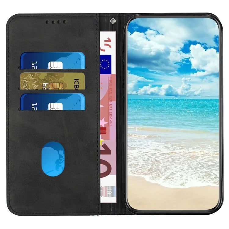 For Samsung Galaxy S24 FE Phone Stand Case Skin-Touch PU Leather Phone Cover