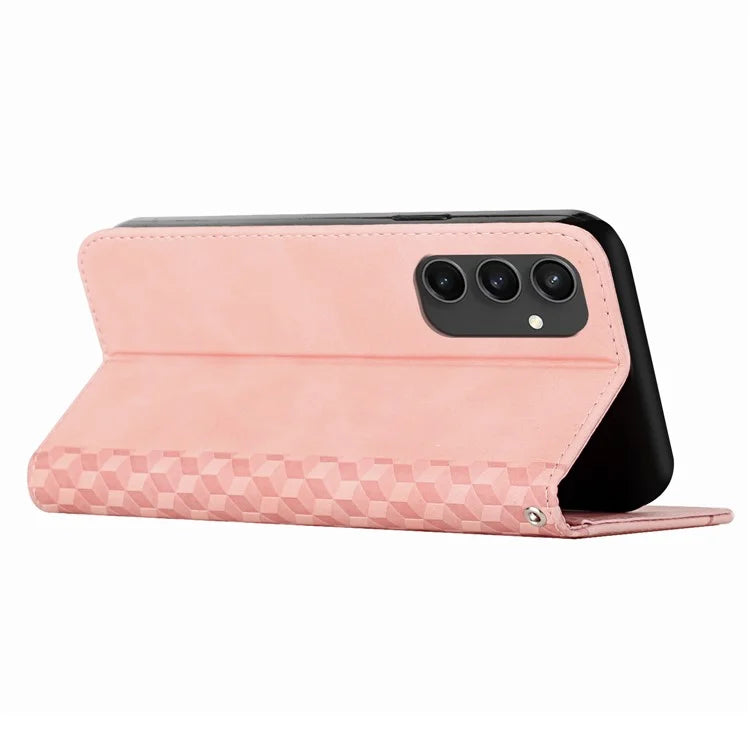 For Samsung Galaxy S24 FE Phone Stand Case Skin-Touch PU Leather Phone Cover