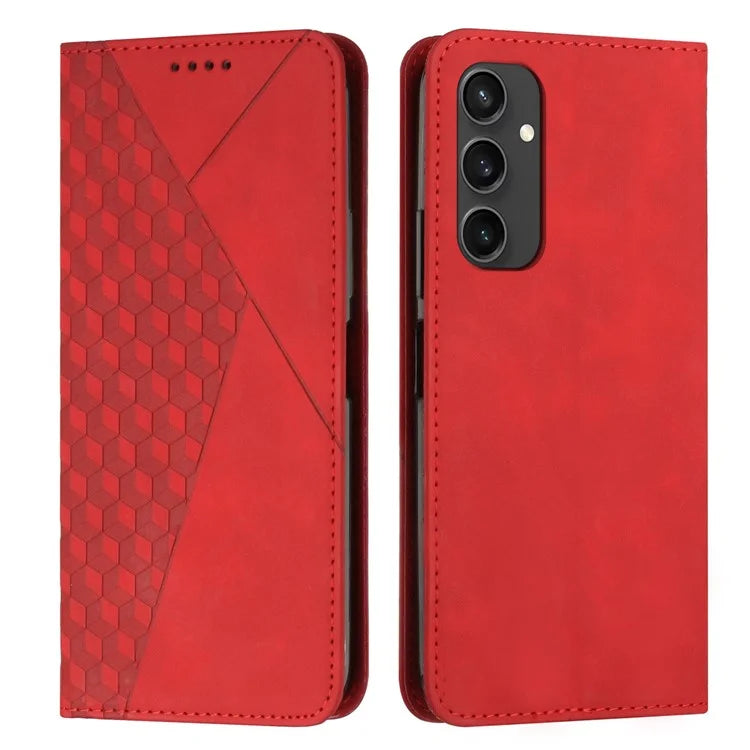 For Samsung Galaxy S24 FE Phone Stand Case Skin-Touch PU Leather Phone Cover