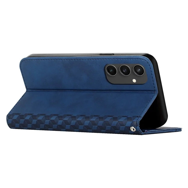 For Samsung Galaxy S24 FE Phone Stand Case Skin-Touch PU Leather Phone Cover