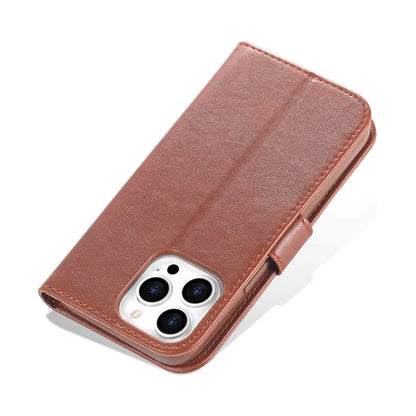 AZNS For iPhone 16 Pro Max Wallet Phone Case Anti-Scratch PU Leather Stand Cover