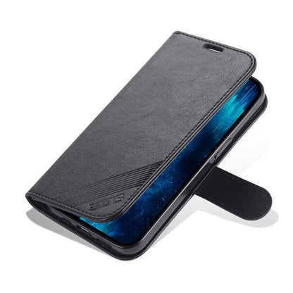 AZNS For iPhone 16 Pro Max Wallet Phone Case Anti-Scratch PU Leather Stand Cover