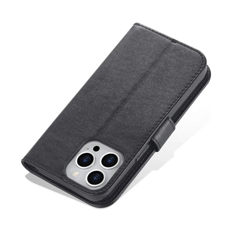 AZNS For iPhone 16 Pro Max Wallet Phone Case Anti-Scratch PU Leather Stand Cover