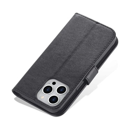 AZNS For iPhone 16 Pro Max Wallet Phone Case Anti-Scratch PU Leather Stand Cover