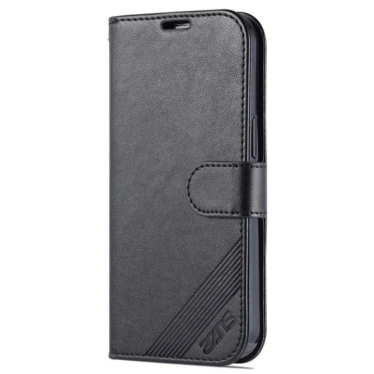 AZNS For iPhone 16 Pro Max Wallet Phone Case Anti-Scratch PU Leather Stand Cover