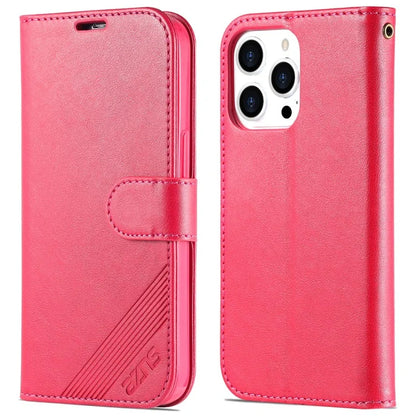 AZNS For iPhone 16 Pro Max Wallet Phone Case Anti-Scratch PU Leather Stand Cover