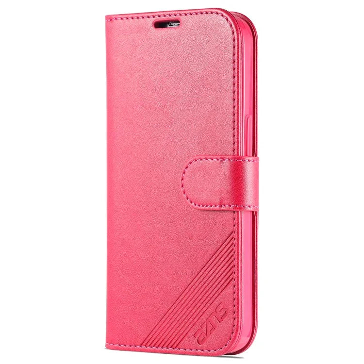 AZNS For iPhone 16 Pro Max Wallet Phone Case Anti-Scratch PU Leather Stand Cover