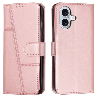 For iPhone 16 Case Stand Flip Protective Leather Phone Cover