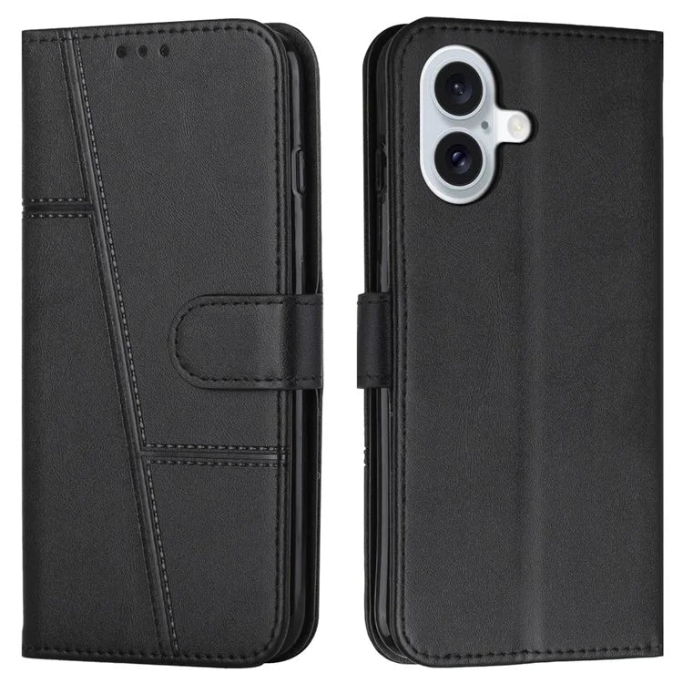 For iPhone 16 Case Stand Flip Protective Leather Phone Cover