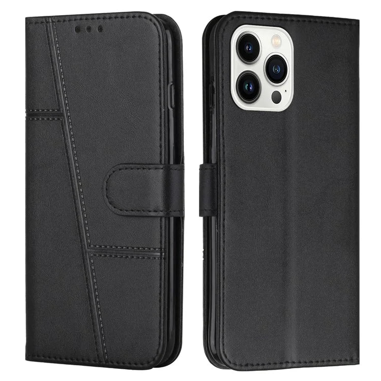 For iPhone 16 Pro Case Folio Flip Stand Leather Phone Cover Wallet