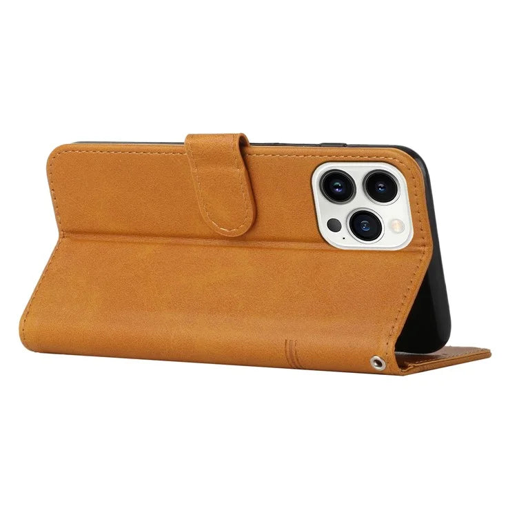 For iPhone 16 Pro Case Folio Flip Stand Leather Phone Cover Wallet