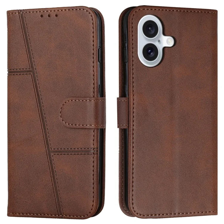 For iPhone 16 Plus Wallet Case Flip Book PU Leather Protective Phone Cover
