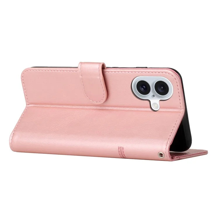 For iPhone 16 Plus Wallet Case Flip Book PU Leather Protective Phone Cover