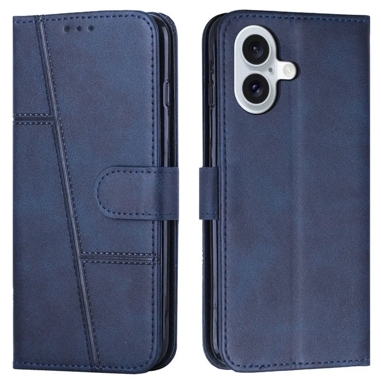 For iPhone 16 Plus Wallet Case Flip Book PU Leather Protective Phone Cover