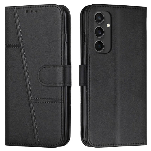 For Samsung Galaxy S24 FE Case Leather Phone Cover Stand Card Holder Slots Wrist Strap