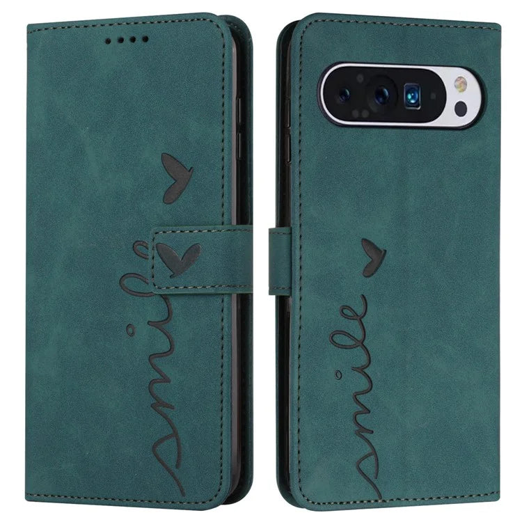 For Google Pixel 9 Pro XL Case Viewing Stand PU Leather Phone Cover Imprinted Pattern